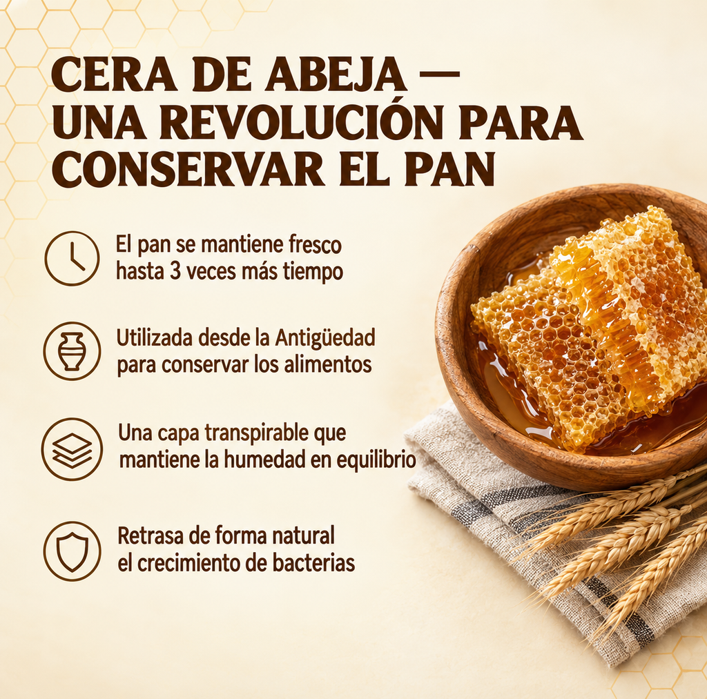 Pansafe Hogaza – Bolsa de pan de cera de abeja