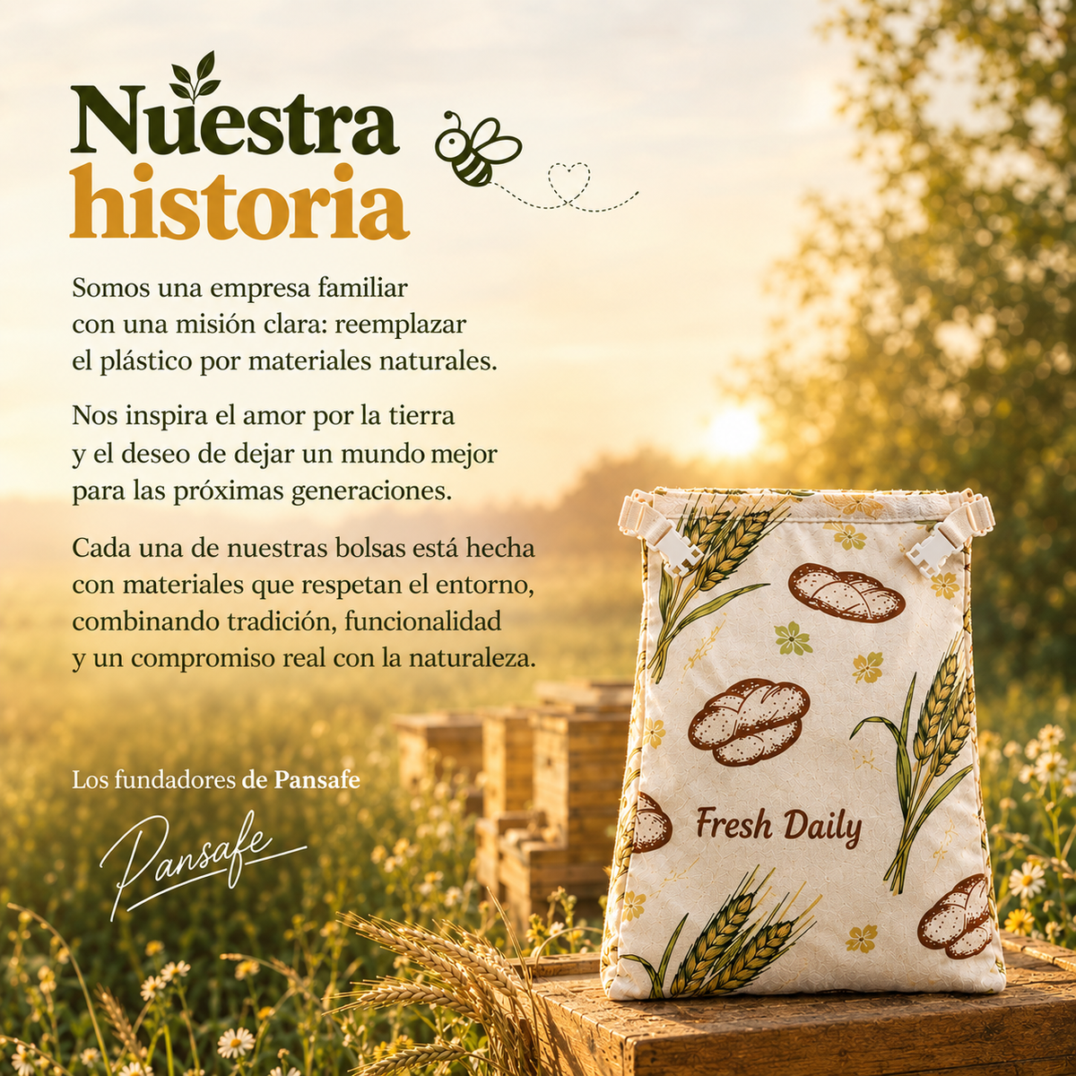 Pansafe Hogaza – Bolsa de pan de cera de abeja